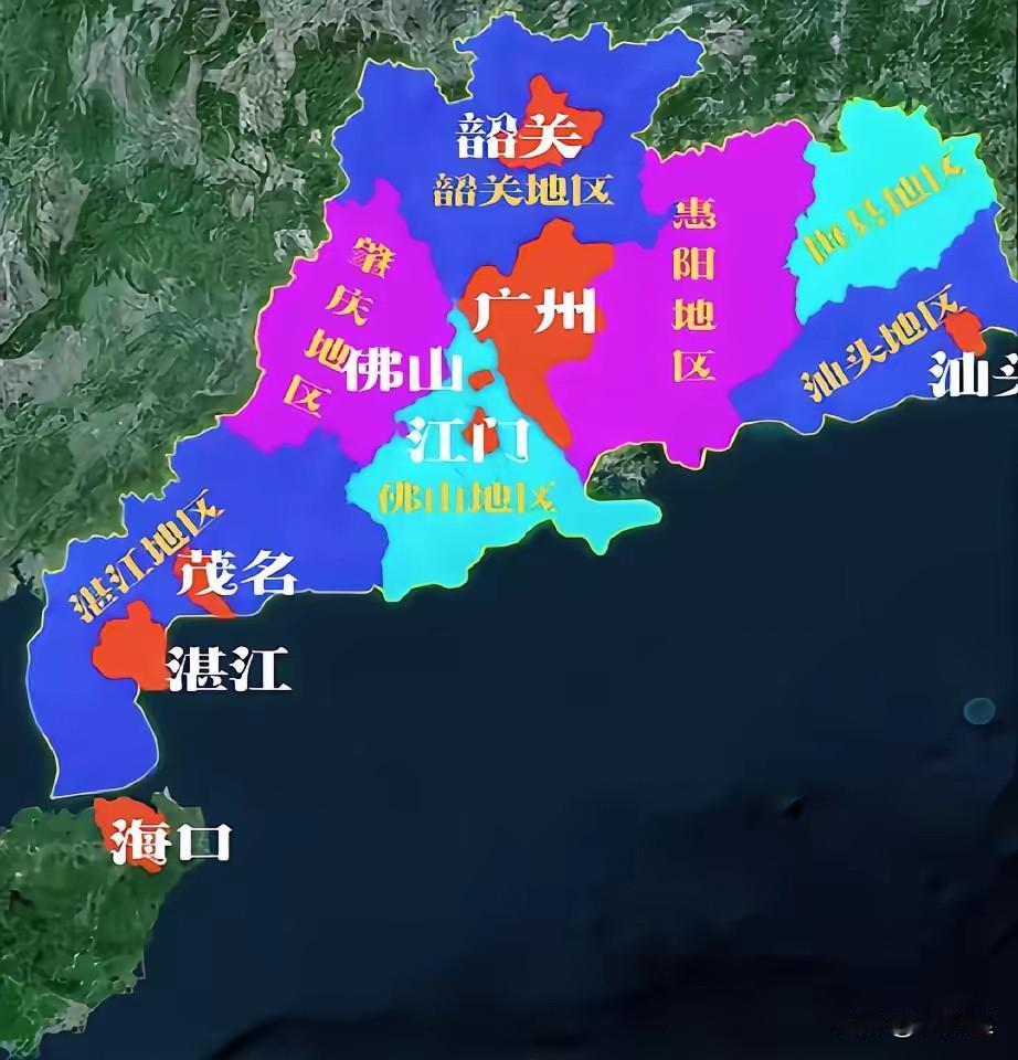 广东的城市结构是最复杂的，至今有高达21个地级市，其中有特区，副省级城市和普通地