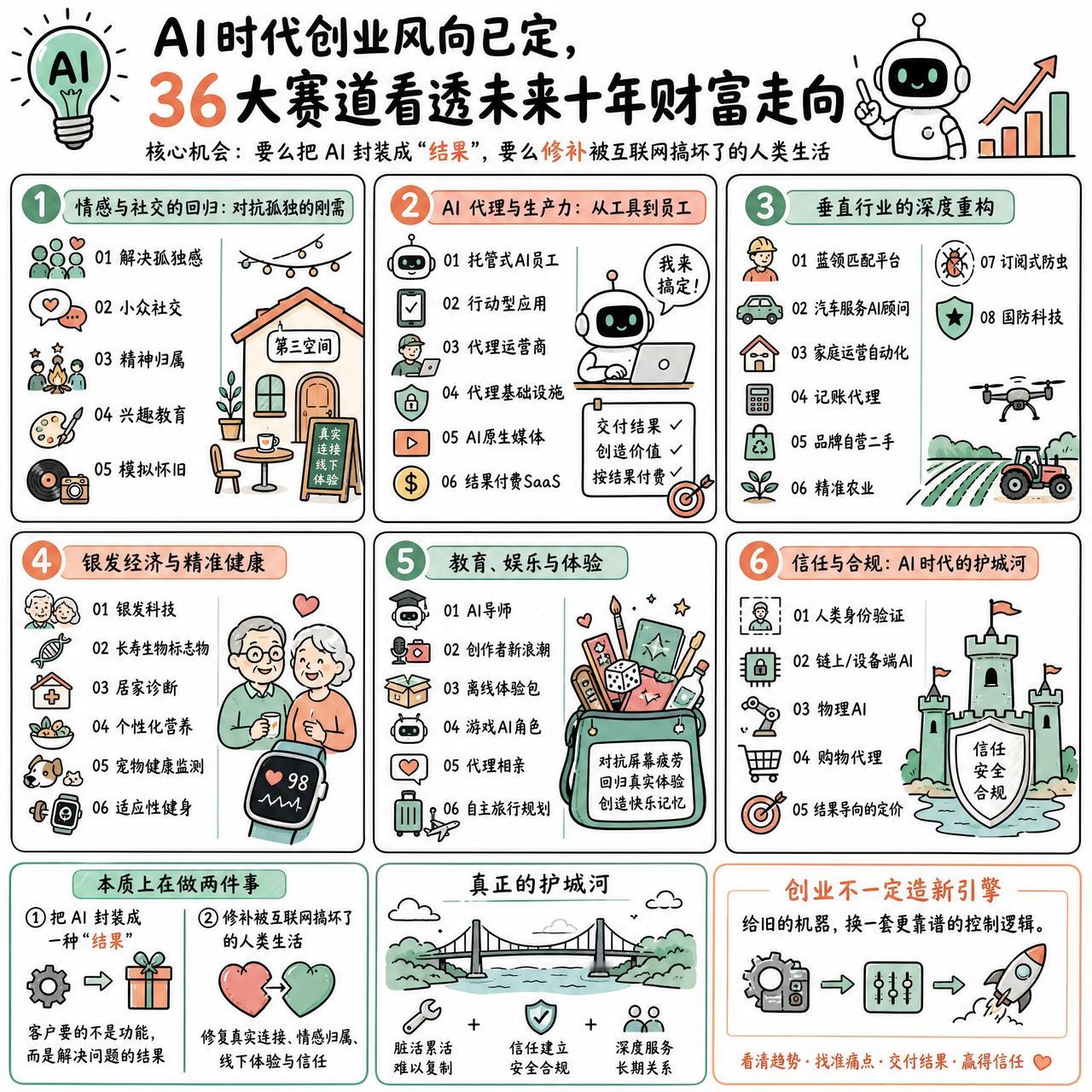 【AI时代创业风向已定，36大赛道看透未来十年财富走向】快速阅读：这不仅是一