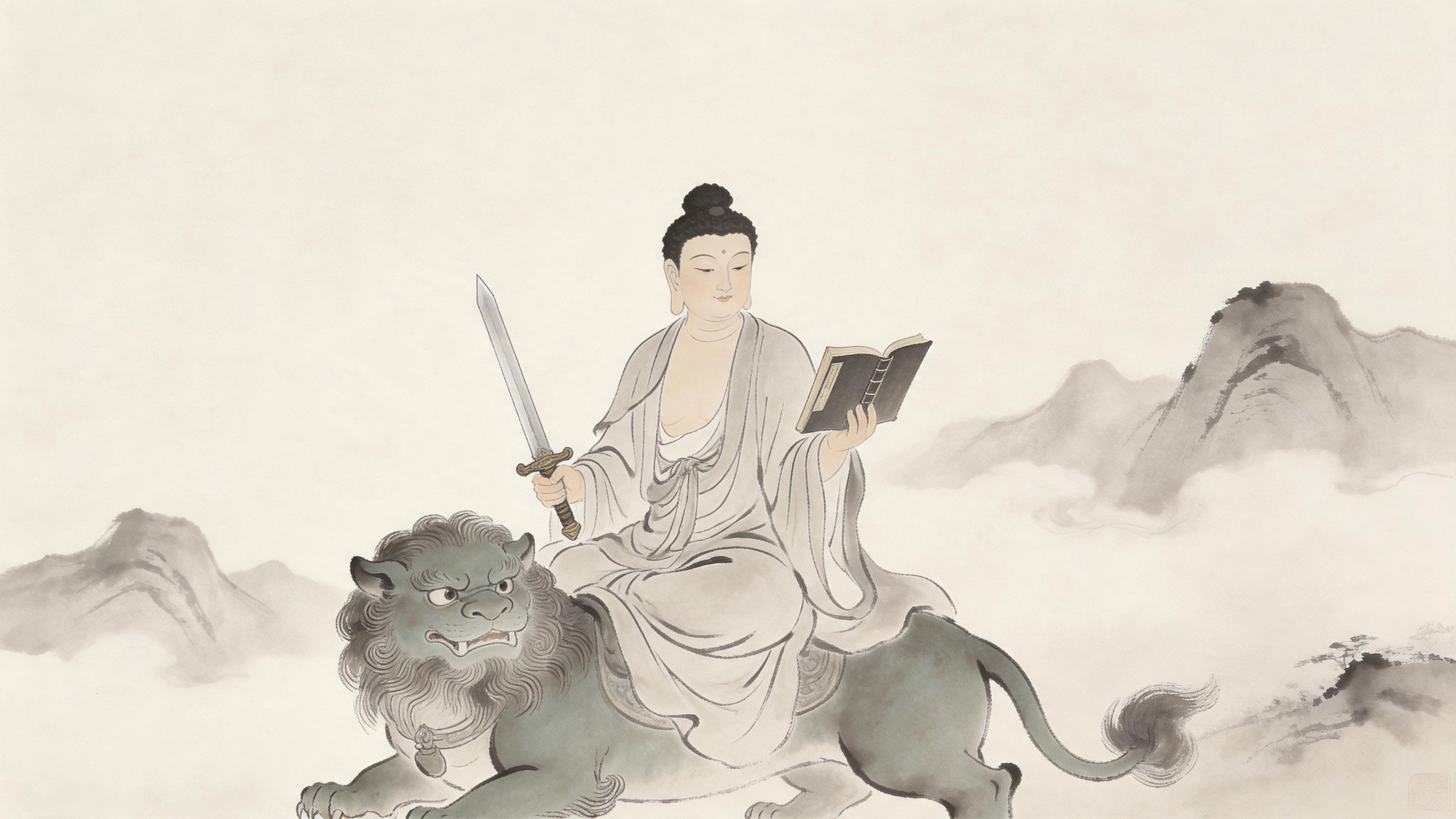 智灯常明，好运不停；文殊相伴，万事轻盈