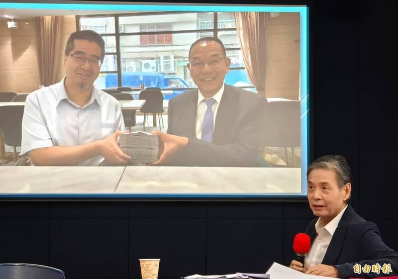 萧旭岑这张手捧现金的照片确实有杀伤力，“金小刀”名不虚传。马英九委托人金溥聪今天