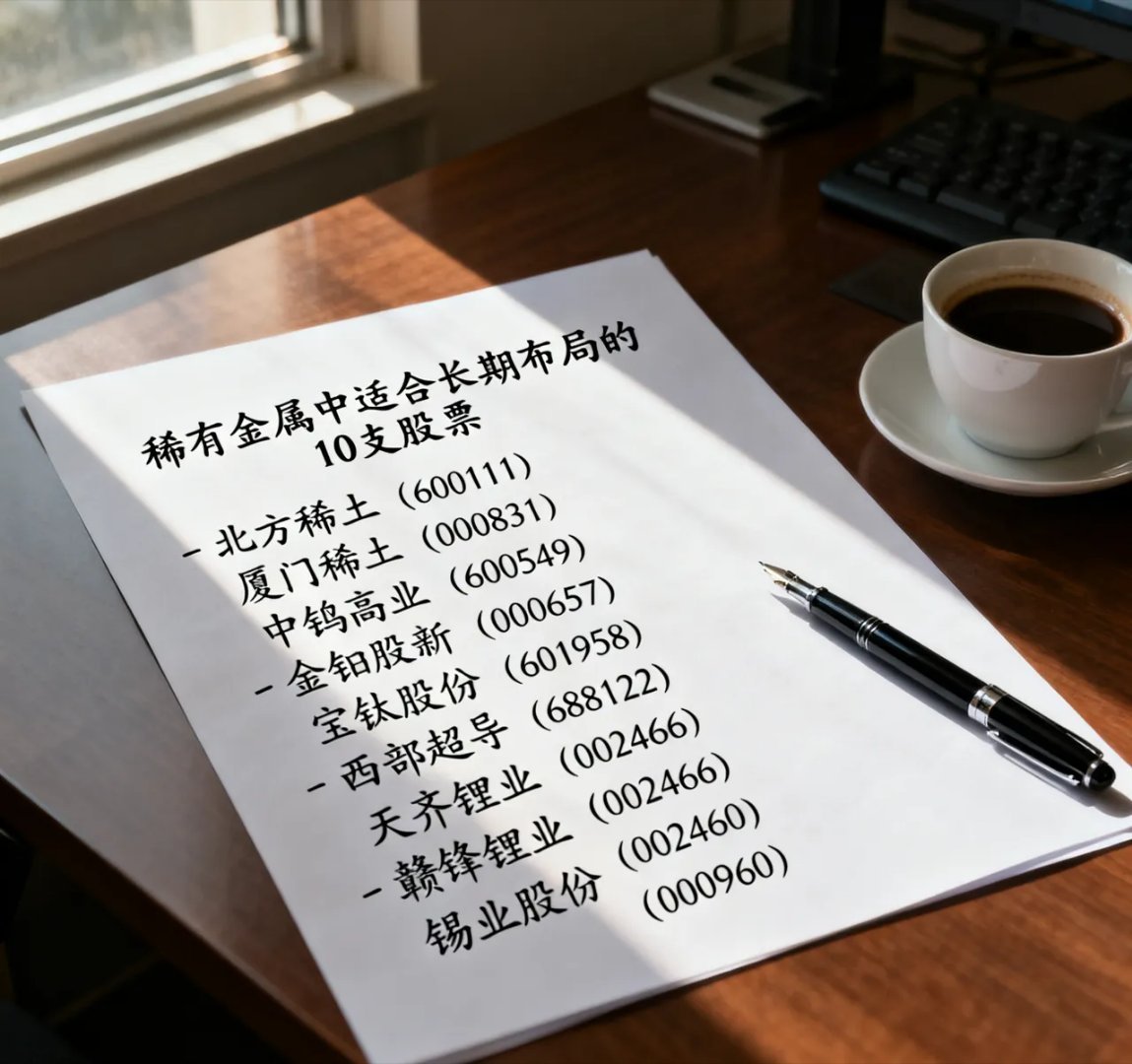 稀有金属赛道长期布局指南：10支核心标的解析，把握战略资源与新能源红利稀有金属作