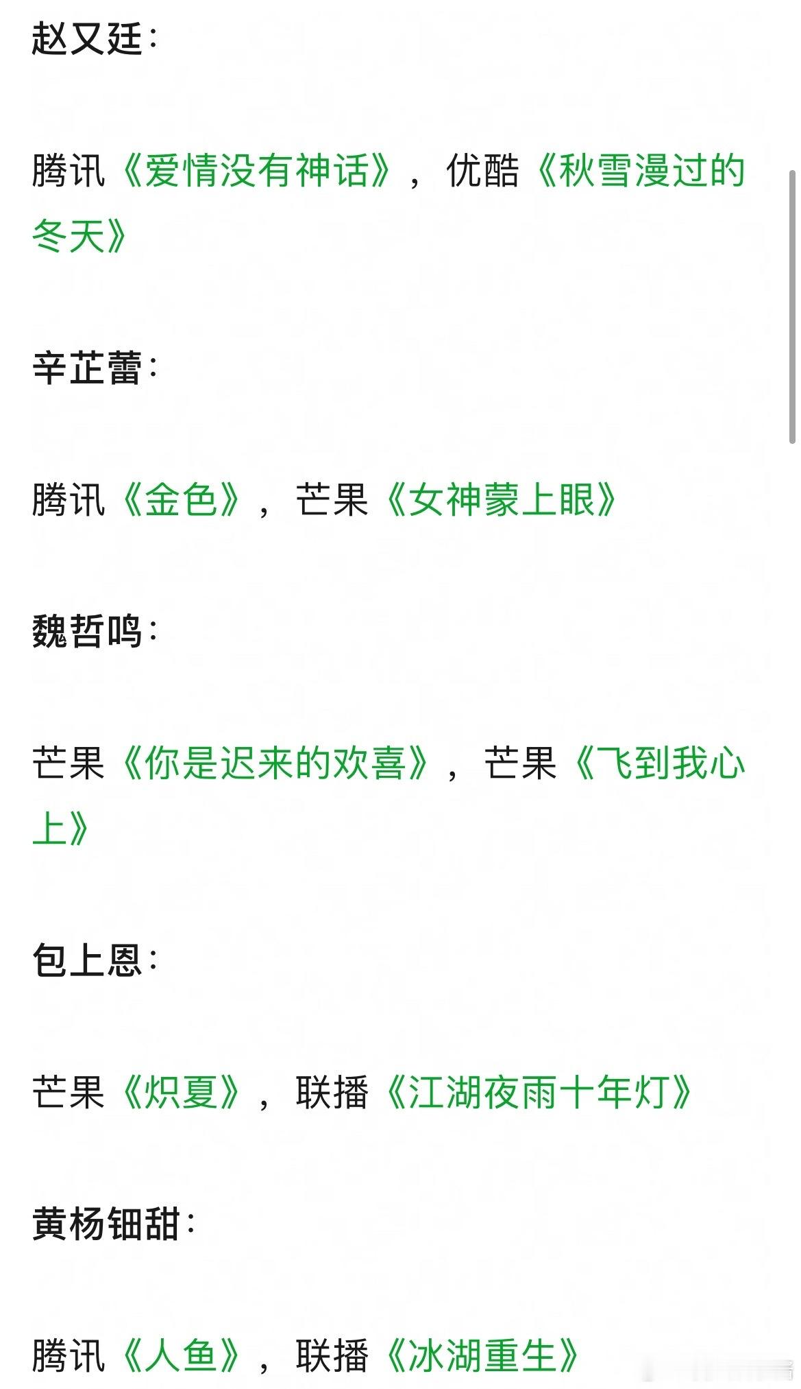 今年已经连扑两部剧的🌺🥜，是不是就是锤了不抗剧？黄杨钿甜、包上恩等​​​