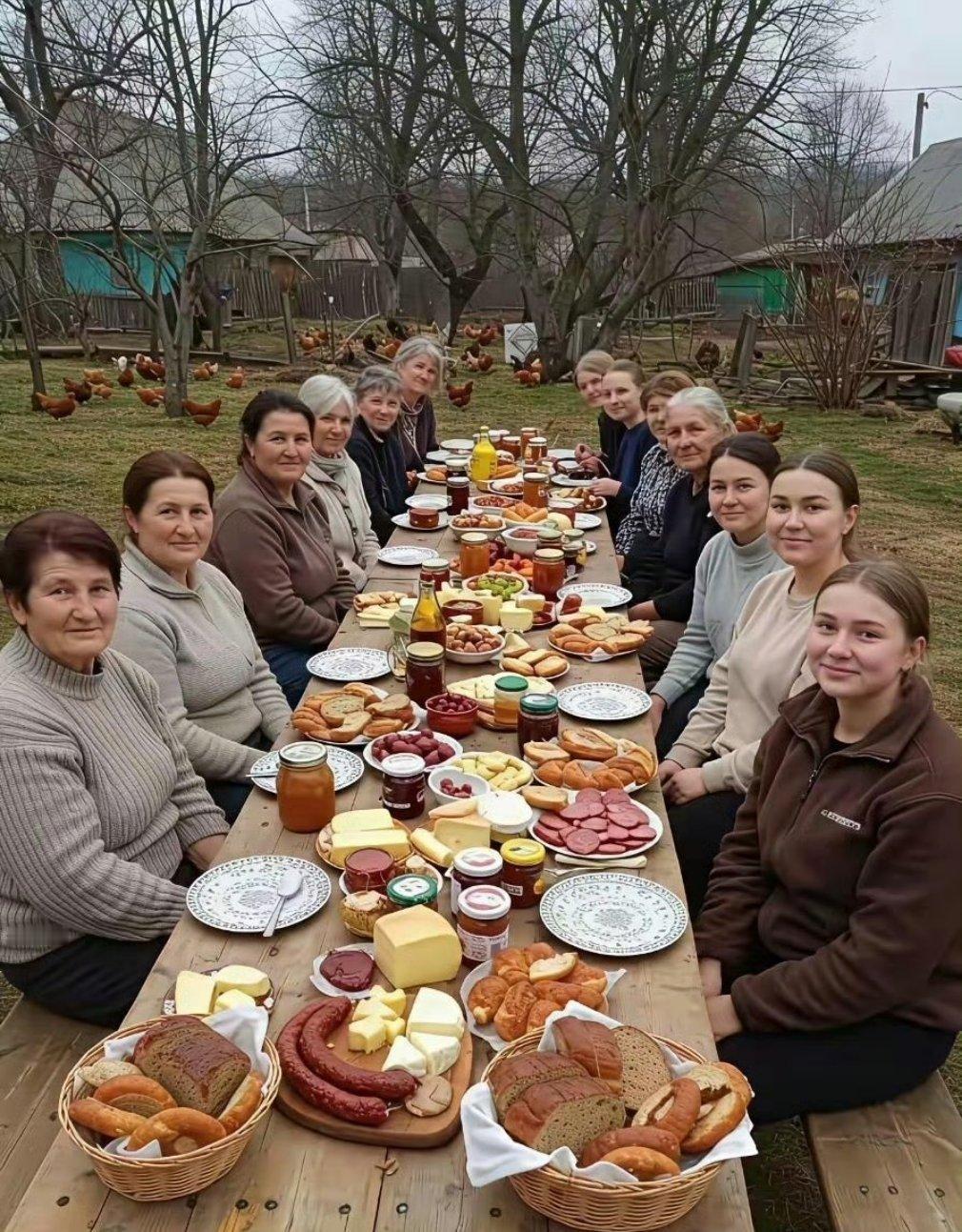 网友说：图里的老外不吃预制菜！