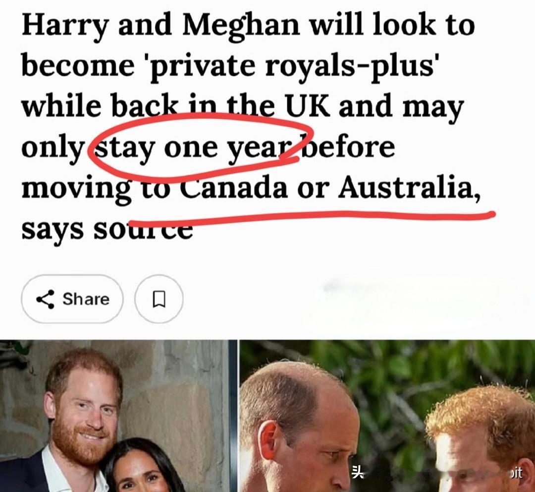 据消息人士向英媒透露，哈梅回到英国寻求“低调的王室成员”生活，可能只会待一年，之