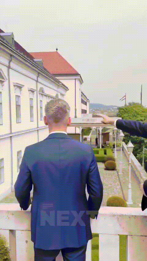 匈牙利刚上演了一出堪称电影级别的画面。新当选的总理马贾尔，正在总统陪同下参观