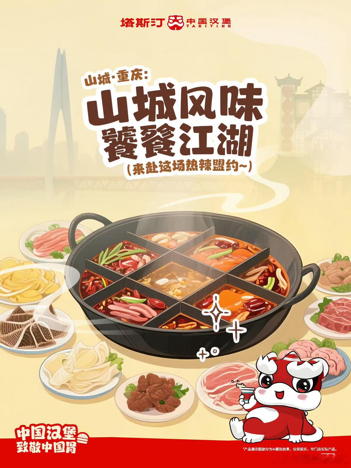 来自塔斯汀的江湖挑战函塔狮喊你来碰面【塔斯汀×重庆｜手擀汉堡的江湖味觉盛宴】