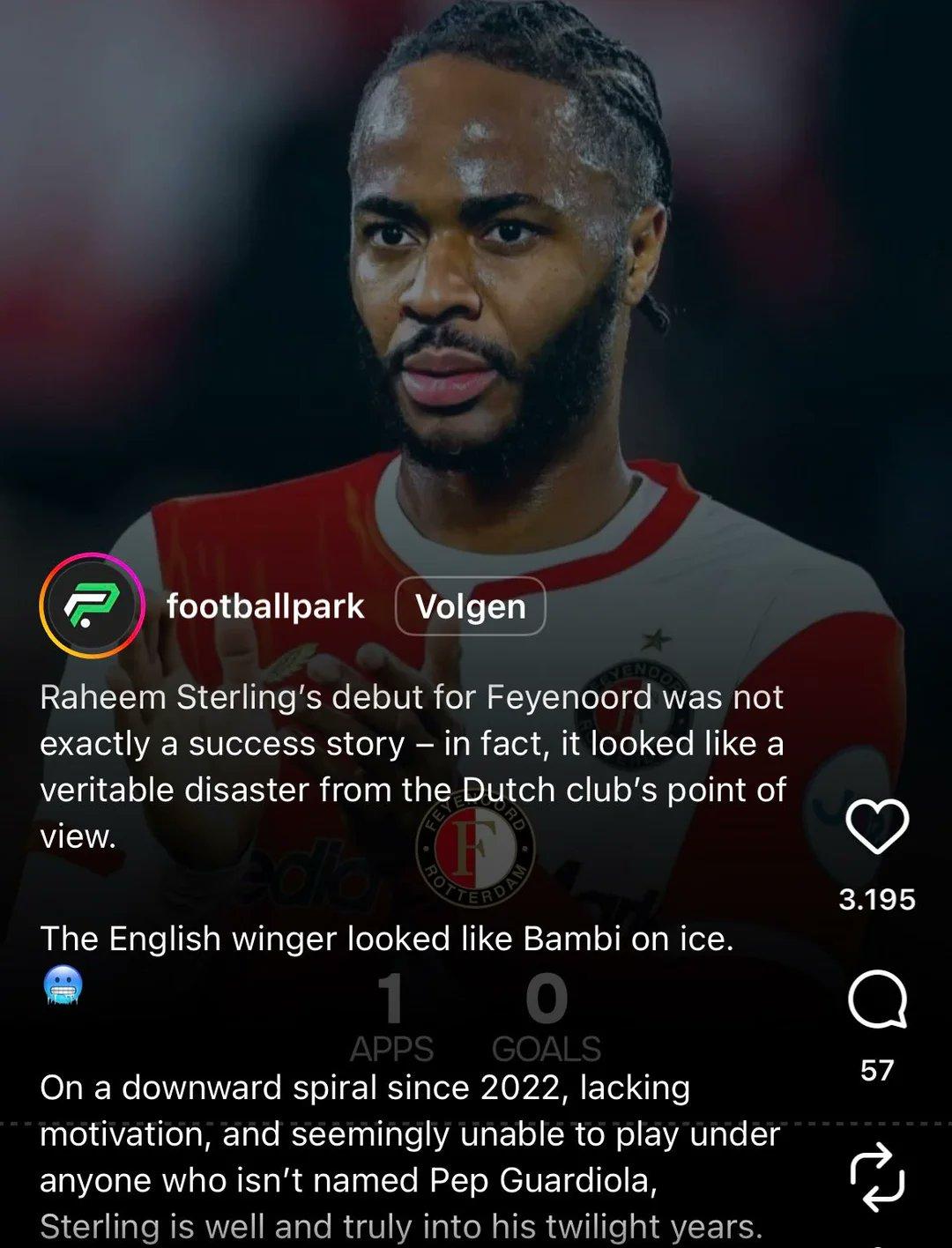 格拉利什：对斯特林放尊重点！一家名为footballpark的媒体称，斯特林