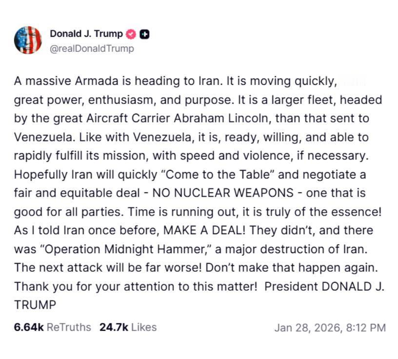 特朗普给伊朗下最后通牒，伊朗做拼死准备，现在该羡慕朝鲜了吧当地时间28日，特