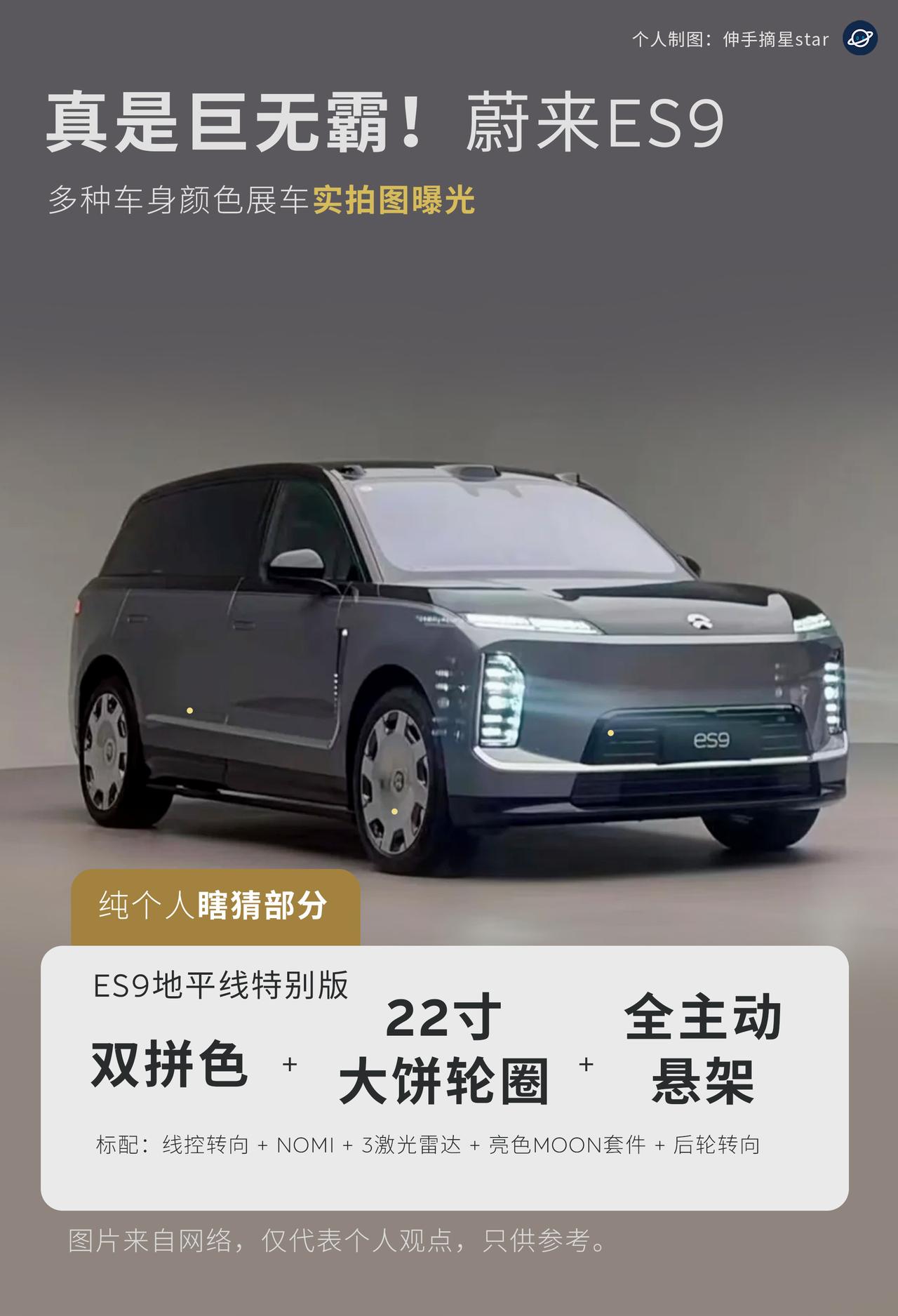 真的是巨无霸！庞然大物！蔚来ES9各种车色展车实拍曝光。先叠甲，全是个人
