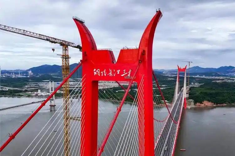 988米世界之最！铜陵长江三桥通车，双层协作体系大桥技术独步全球！基建狂魔