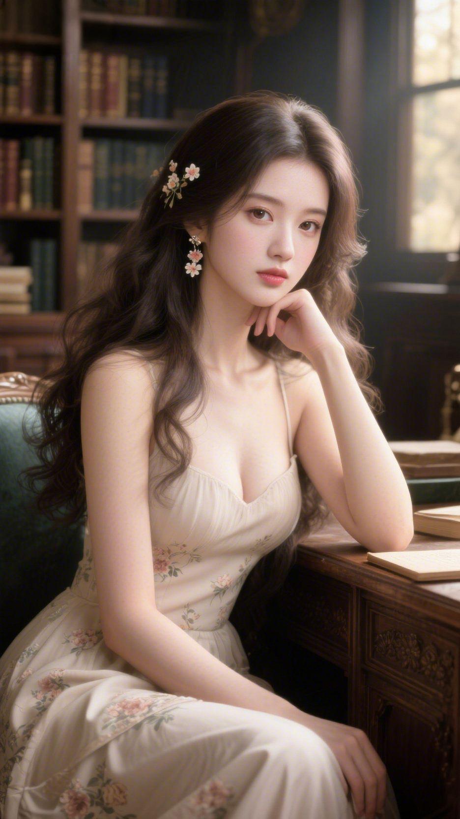 旧书屋里的温柔序章午后的阳光穿过复古窗棂，在满是旧书的书架上落下细碎的光斑