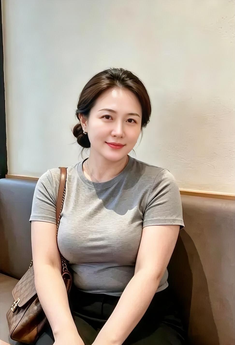 门一开，舒服的气息就漫过来。灰衫素净，发髻轻挽。微笑浅浅，包儿安静。