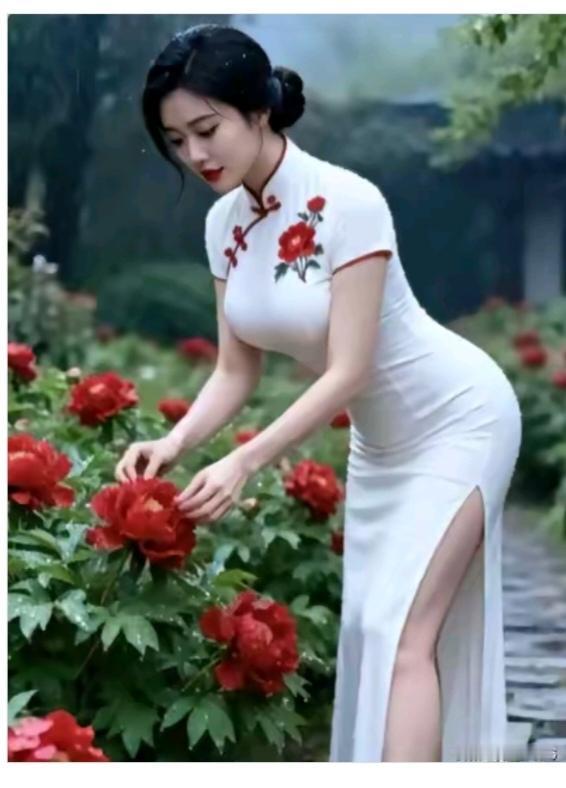 旗袍的独特之处东方女性穿旗袍，有着独特之处。它贴身得体。有凸有凹。