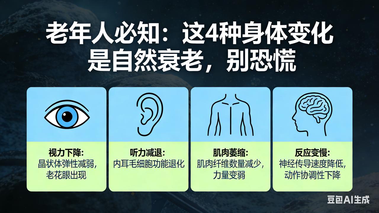 老年人必知：这4种身体变化是自然衰老，别恐慌致咱家的老宝贝：别被体检报告吓