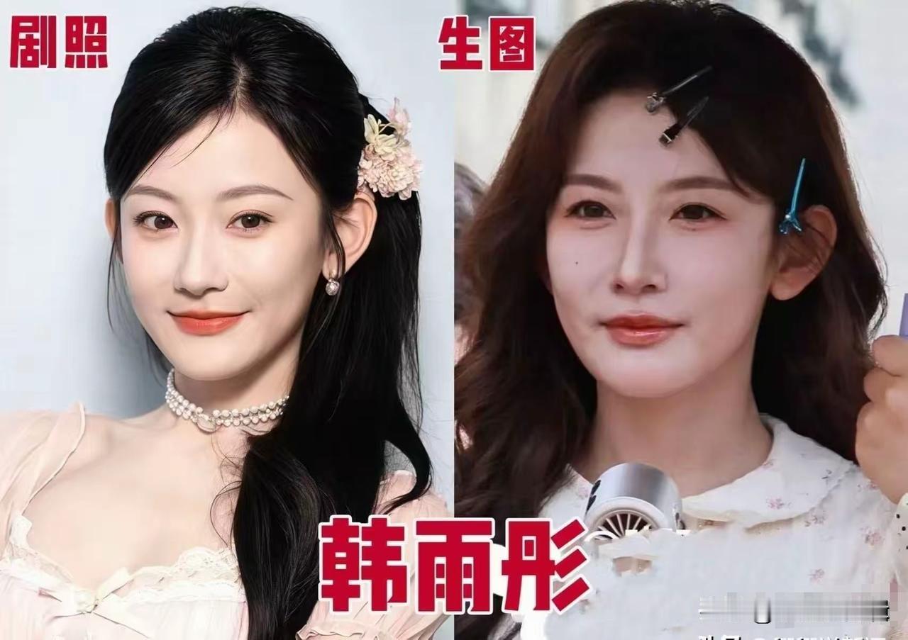 不少短剧里的女神，把剧照和生图放在一起对比，差别一下子就看出来了。剧照有打光、妆