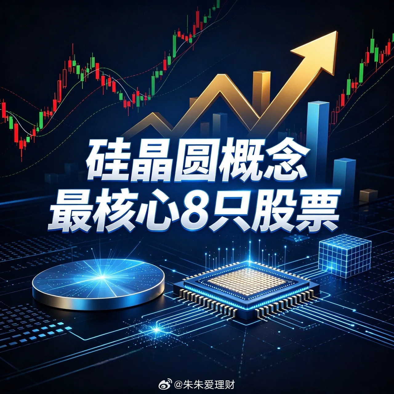 硅晶圆概念最核心8只股票沪硅产业688126国内半导体硅片龙头，12英寸硅片大规