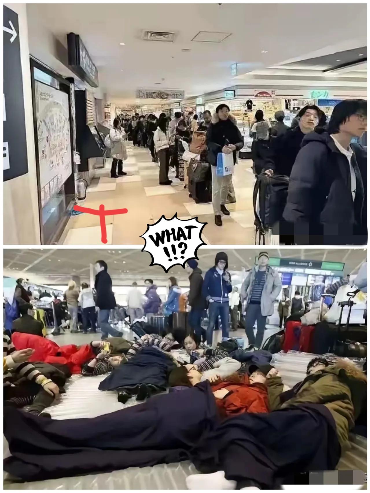 太惨！评论区一片那声……日本机场中国游客打地铺，可怜吗？说实话，这事真让人五味