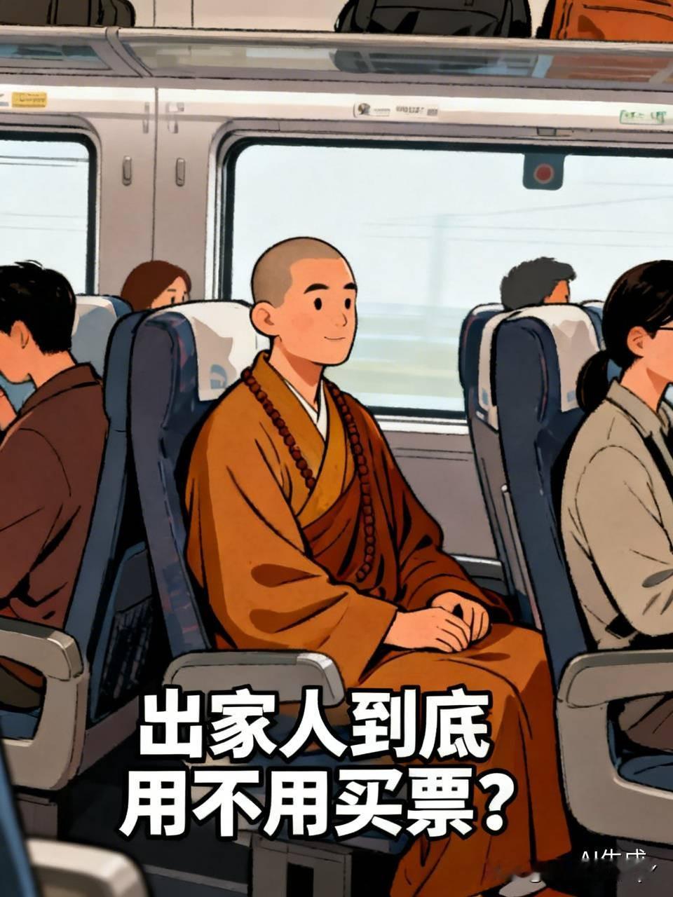 尼姑坐高铁用不用买票？有一位尼姑乘坐高铁，列车员挨个检票，走到尼姑面前，礼貌的