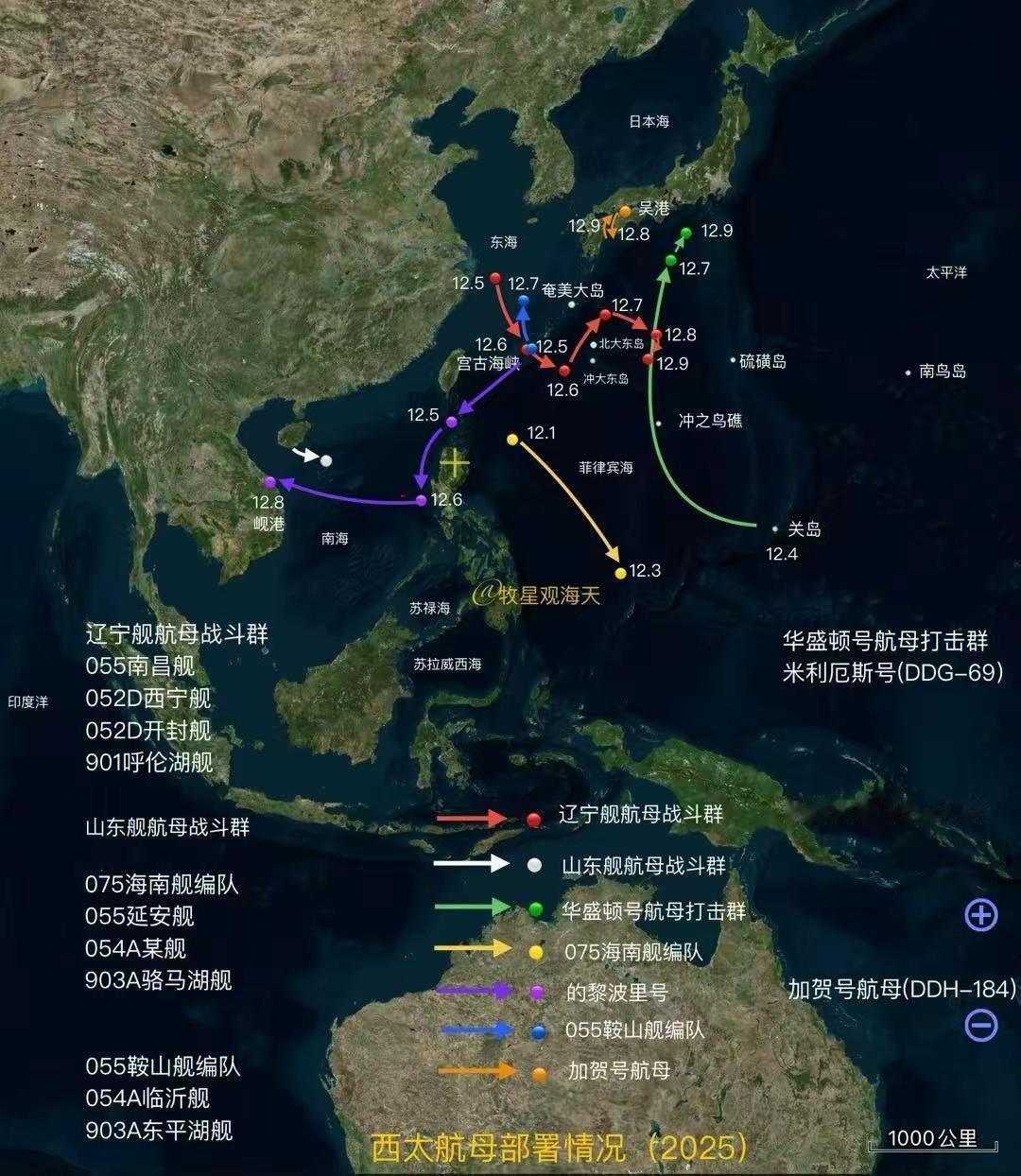 “包围琉球”！中俄轰炸机和航母从三个方向，三面合围，“围困”琉球，美国的华盛