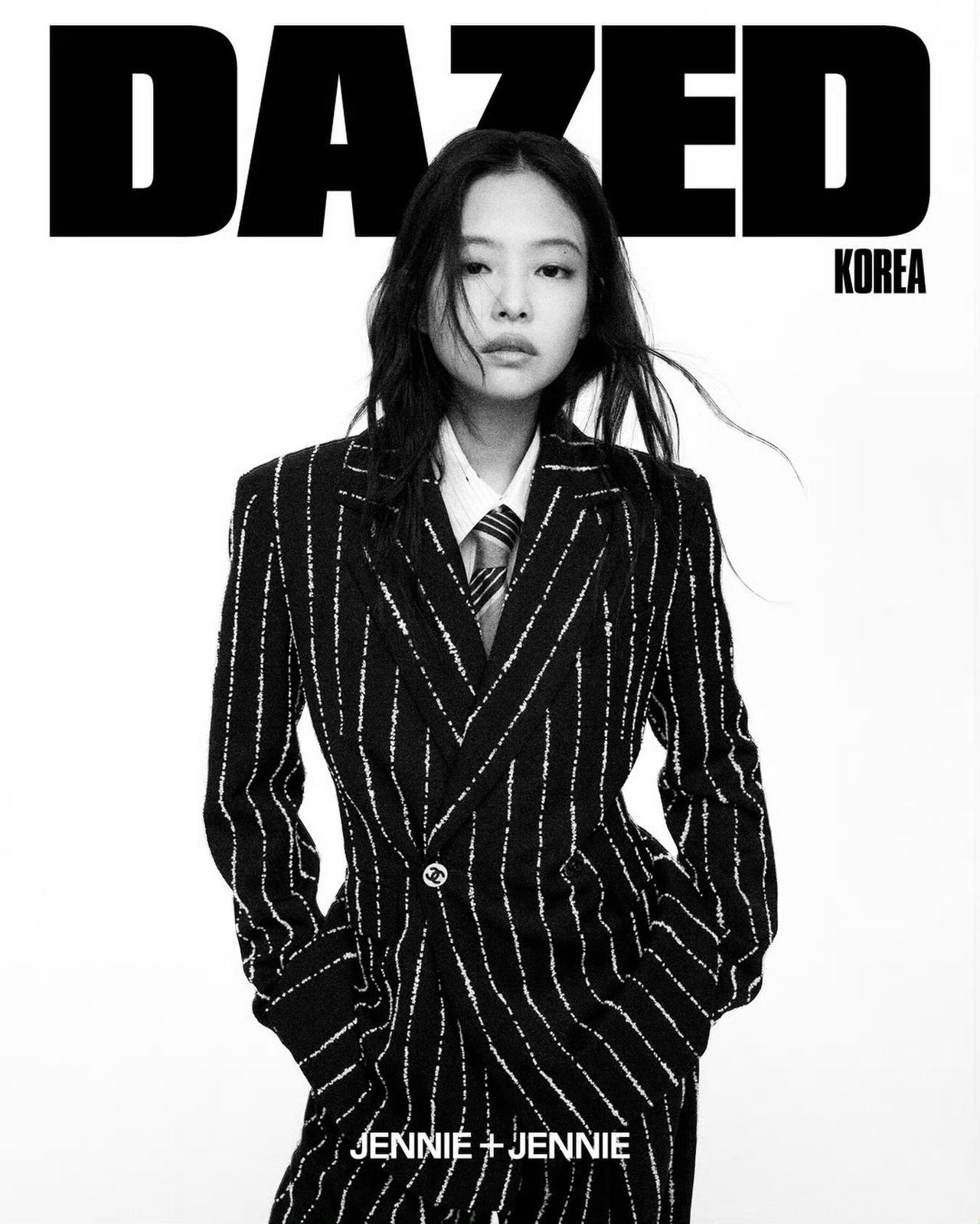 Jennie📸Dazed6月刊封面画报，身着CHANEL26高级手