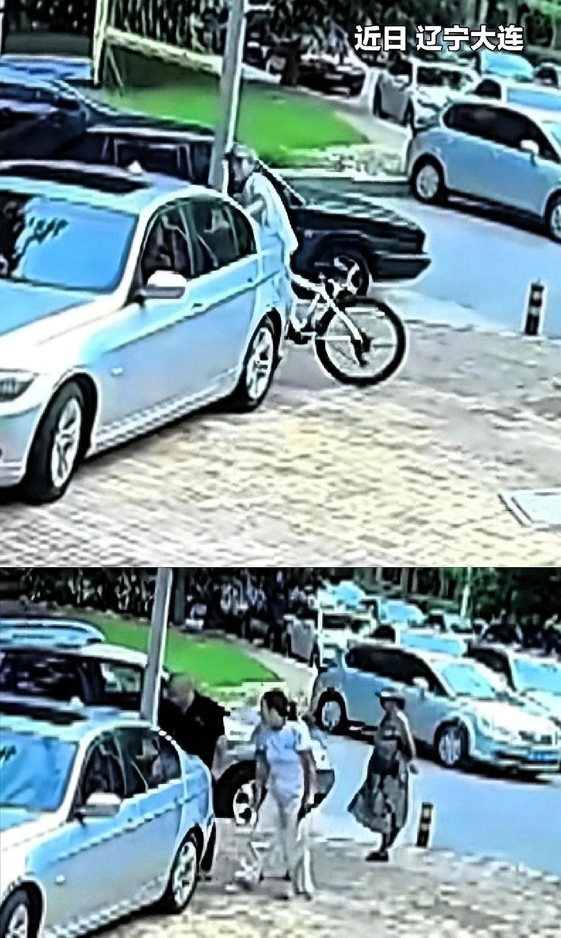 “这才是真正的家教！”大连一男孩骑车剐蹭一辆轿车随后回家叫来妈妈主动道歉赔偿车主