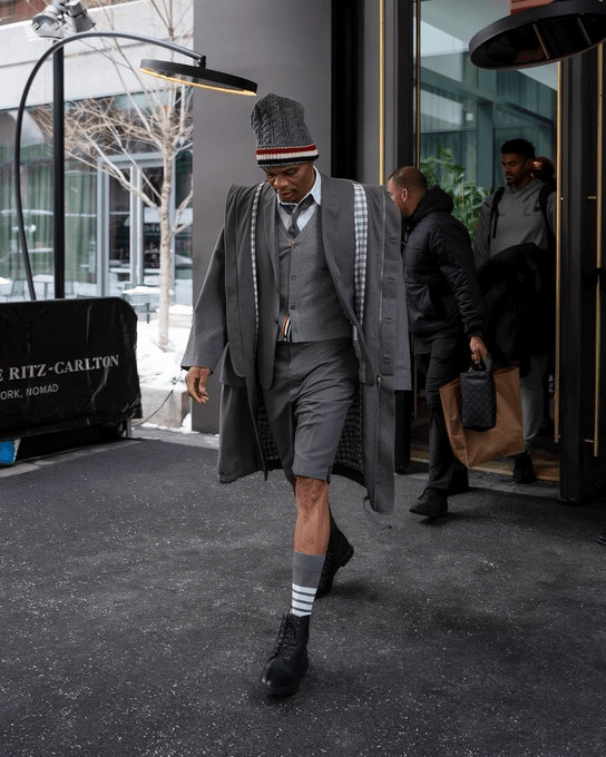 NBA Memes晒威少穿搭照: 这造型堪称本赛季最冷峻酷炫的穿搭