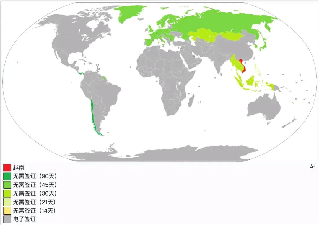 越南对哪些国家免签？一张图告诉你。
