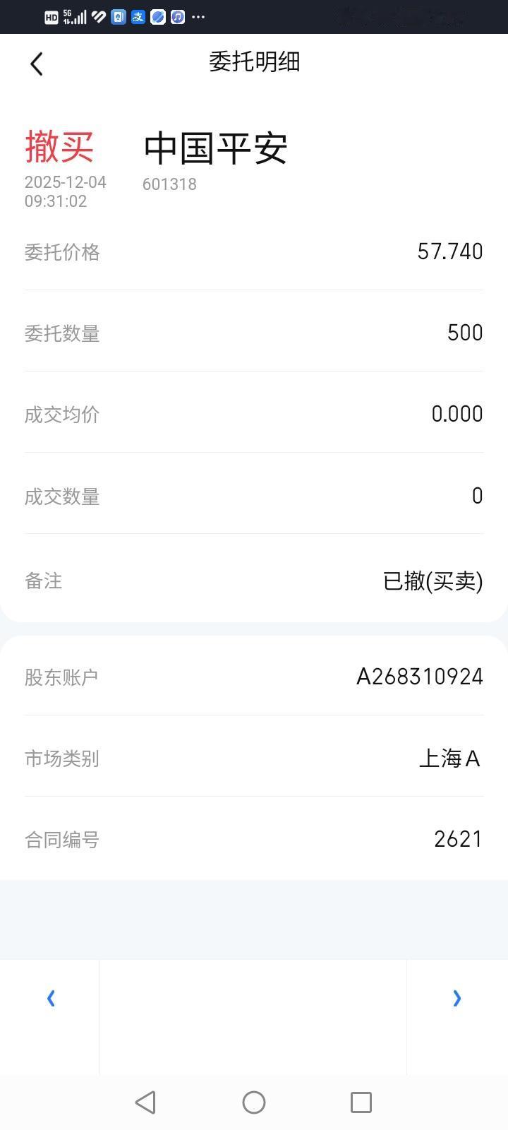 完犊子了！中国平安这次倒车接人有点不到位。害的咱这几天天天挂买单，居然没有成功上