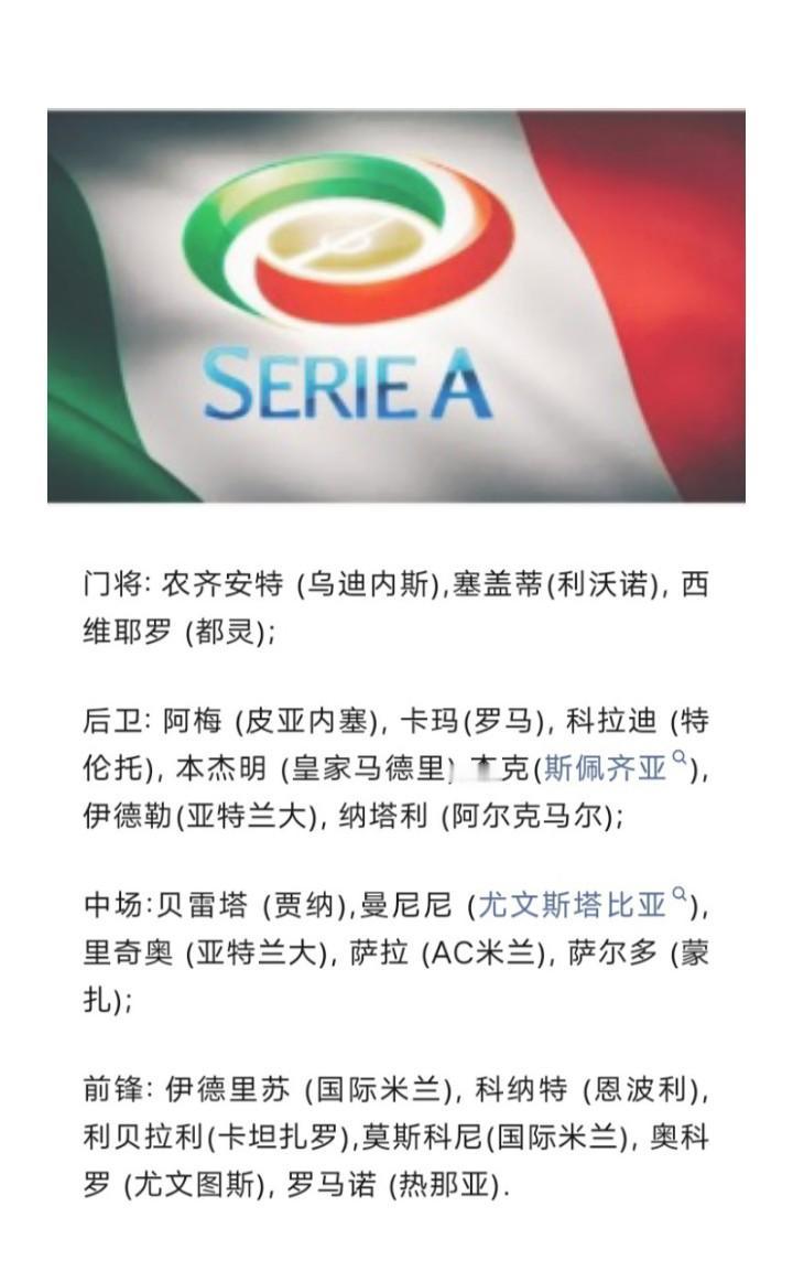 🇮🇹最弱的一支U20出征A米拒绝托里亚尼和巴特萨吉去U20，这队已经没良