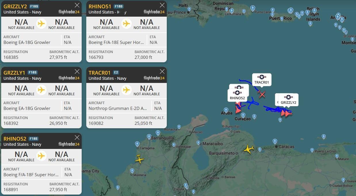 新闻快讯——两架EA-18G“咆哮者”电子战飞机已与两架美国海军F/A-18F“