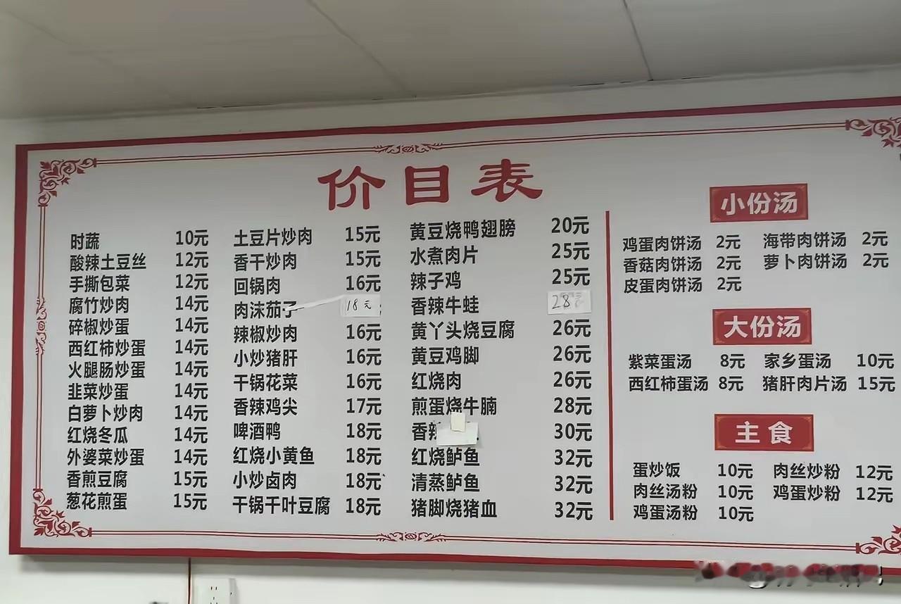 我好久没去过饭店炒菜吃了，大家看看这菜的价格贵吗？