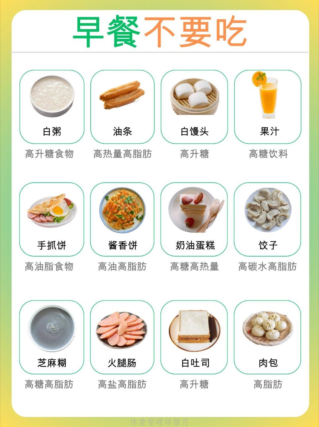 减脂期吃这些食物是热量炸弹今天给姐妹们分享减脂期一日三餐哪些食物最好不要碰，以及
