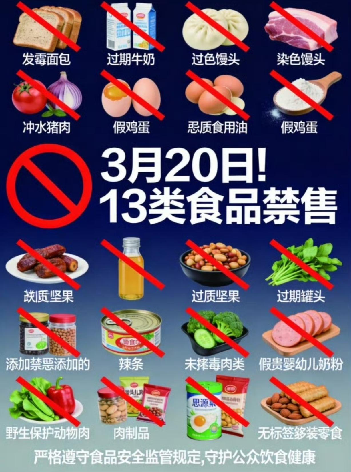 直播间食品新规今天落地！13类食品坚决不能卖，吃货们快来看3月20日起，直
