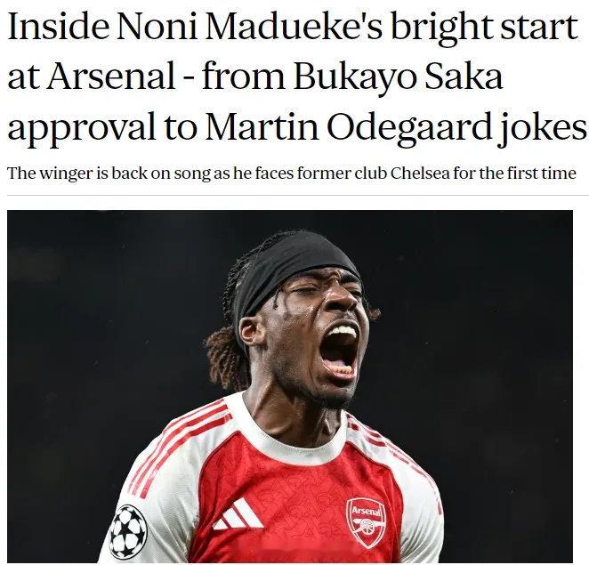 伦敦晚旗报记者SC发文谈到了马杜埃凯加盟以来的一些故事。报道称，在今年夏天阿森纳