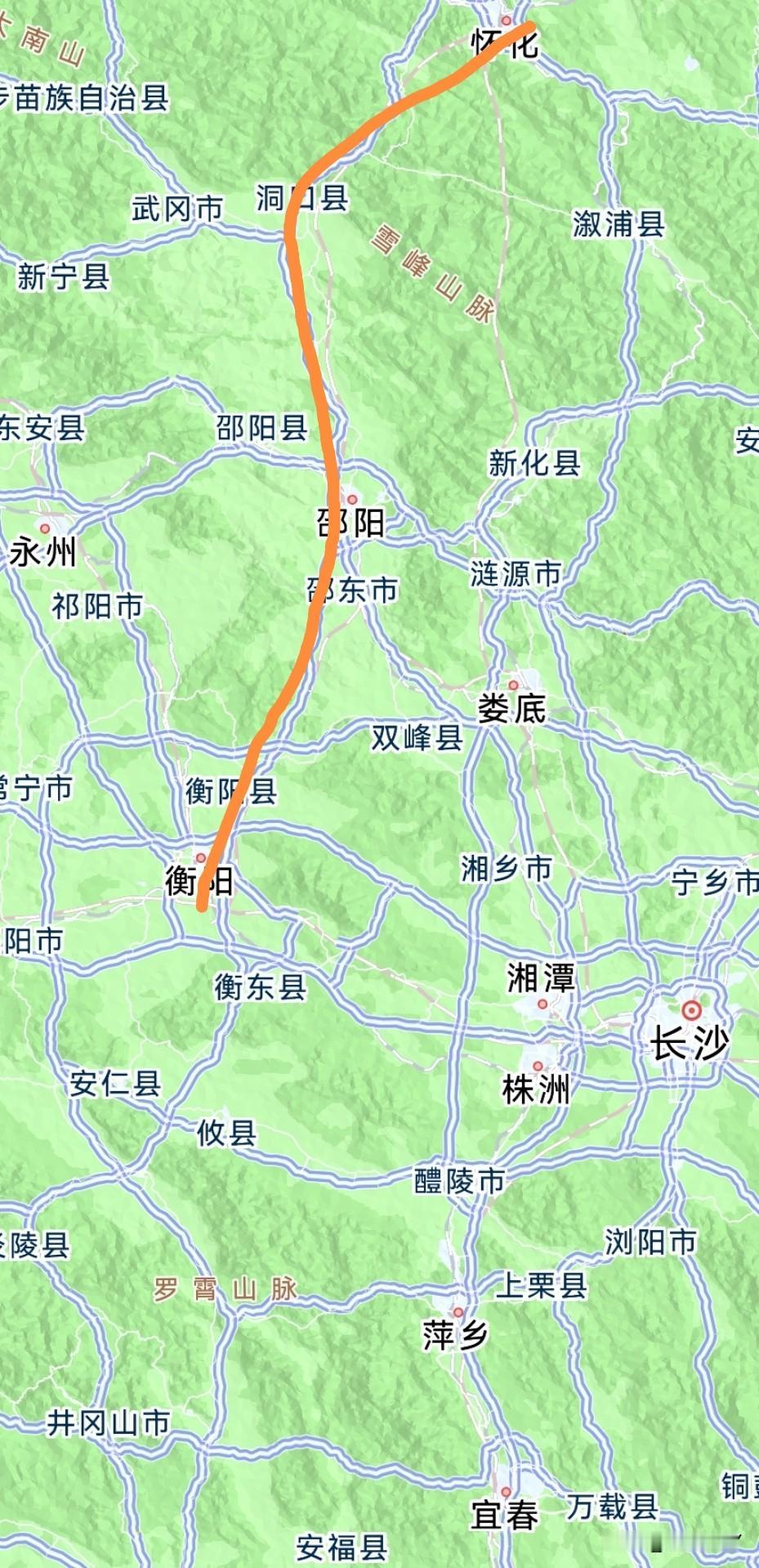 怀邵衘铁路到了衡阳之后就终点了，简直有点太可惜，难道就不想规划一条东出经江西至福