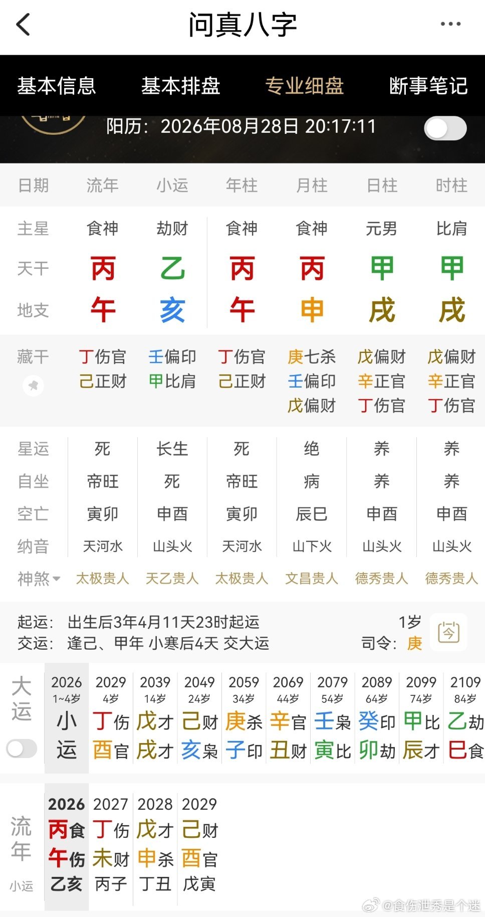 今日生辰八字（戌时）七杀不透干，不能成格。​​​