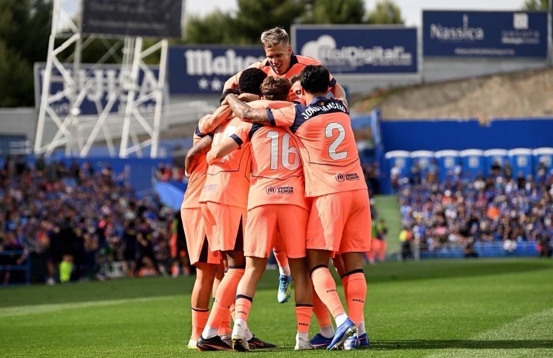 尽管亚马尔和拉菲尼亚两名核心球员缺席，巴萨还是2-0轻松战胜了赫塔菲，取得联赛九