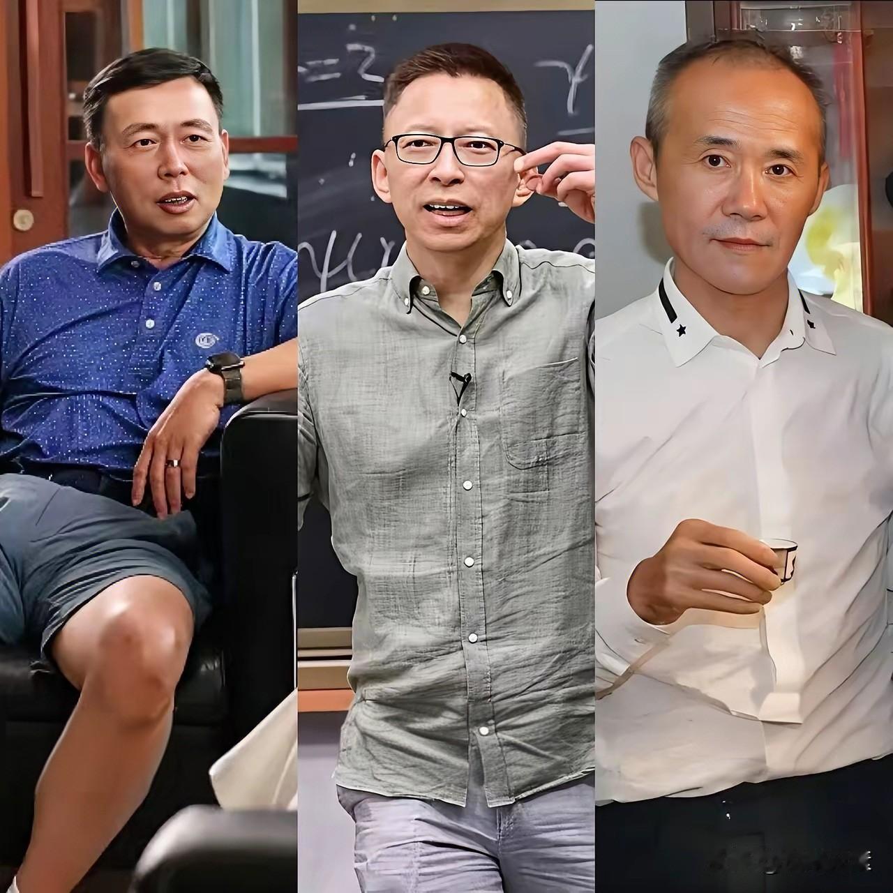 三位大佬，段永平打打高尔夫，怡然自得；张朝阳闲云野鹤，逍遥自在；只有王石还在玩命