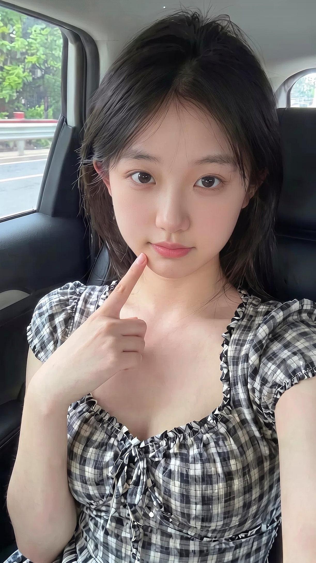 清纯可爱的小女孩样子好萌。