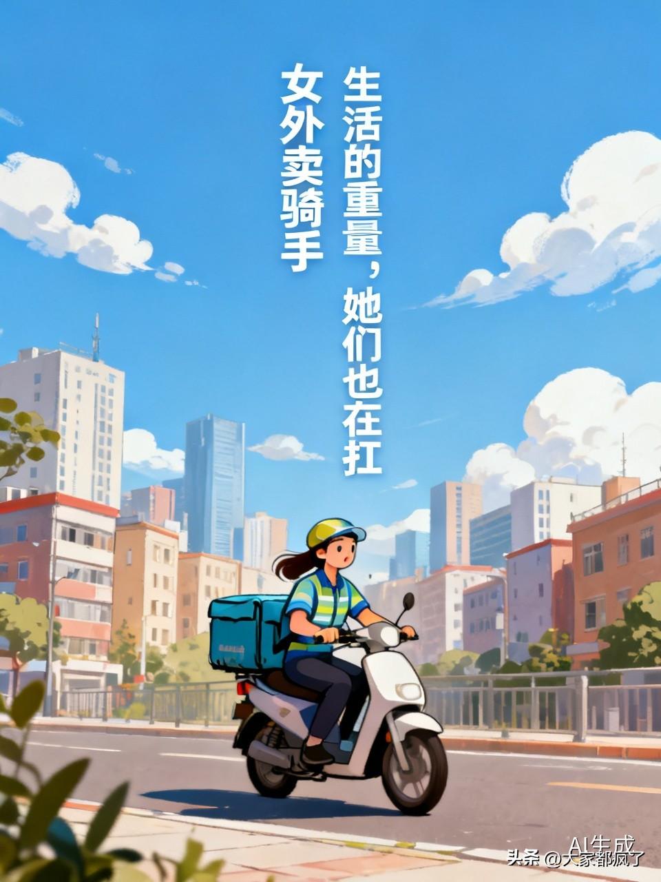 你见过女外卖骑手吗？说实话，我见过一位。要是不听声音，你绝对想不到那是个女骑手