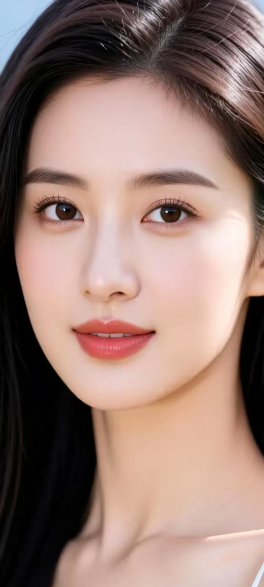 温柔甜美的少女，自然妆容，清新动人！🌸💕