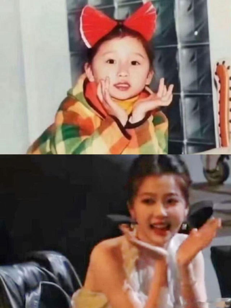 虞书欣遇见了小时候的自己谁懂这份治愈！虞书欣遇小时候的自己，双向打招呼超可爱，