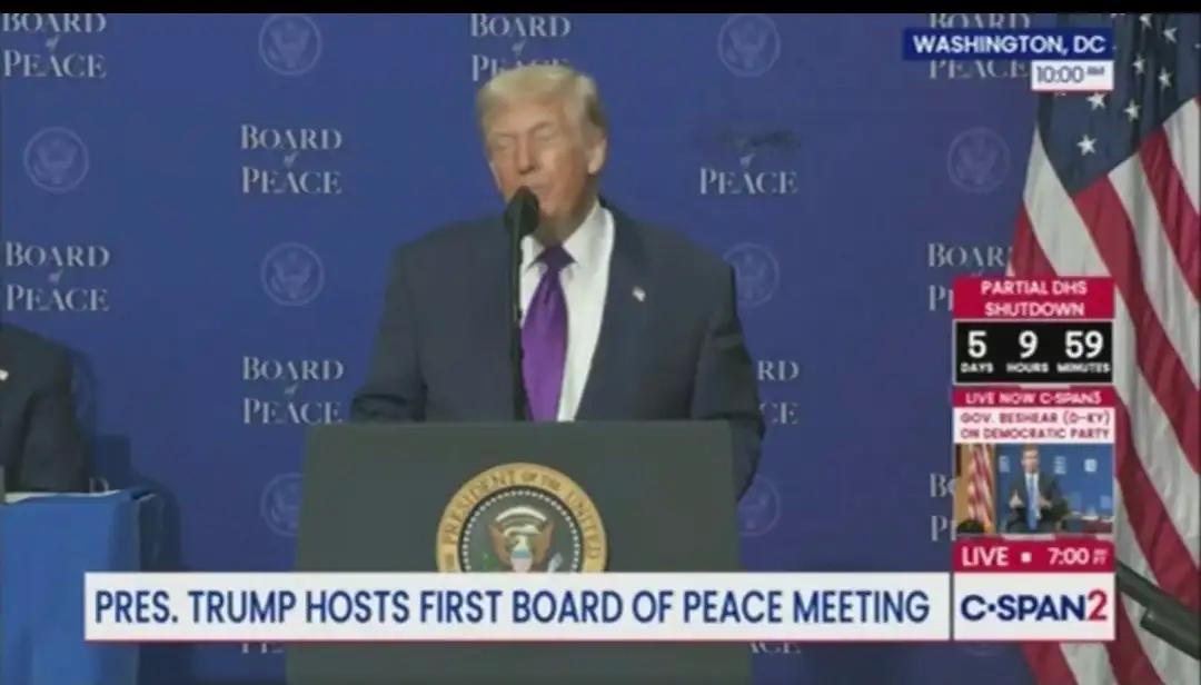 “和平委员会”首次峰会今日(2月20日周五)在美国首都华盛顿举行，中国虽没有派