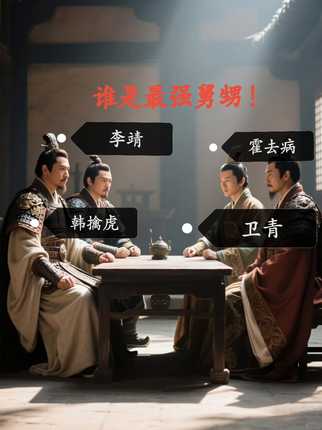 谁是最强舅甥？卫青霍去病vs韩擒虎李靖！