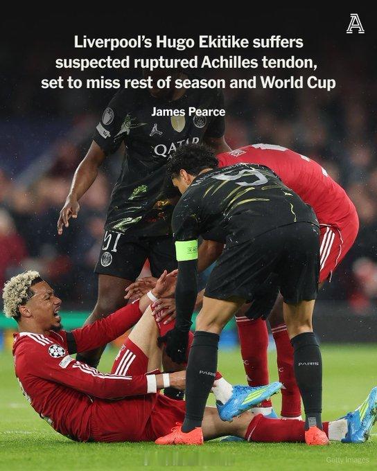 【埃基蒂克至少养伤6个月】TA消息，利物浦前锋埃基蒂克的伤情扫描报告还没有全部确