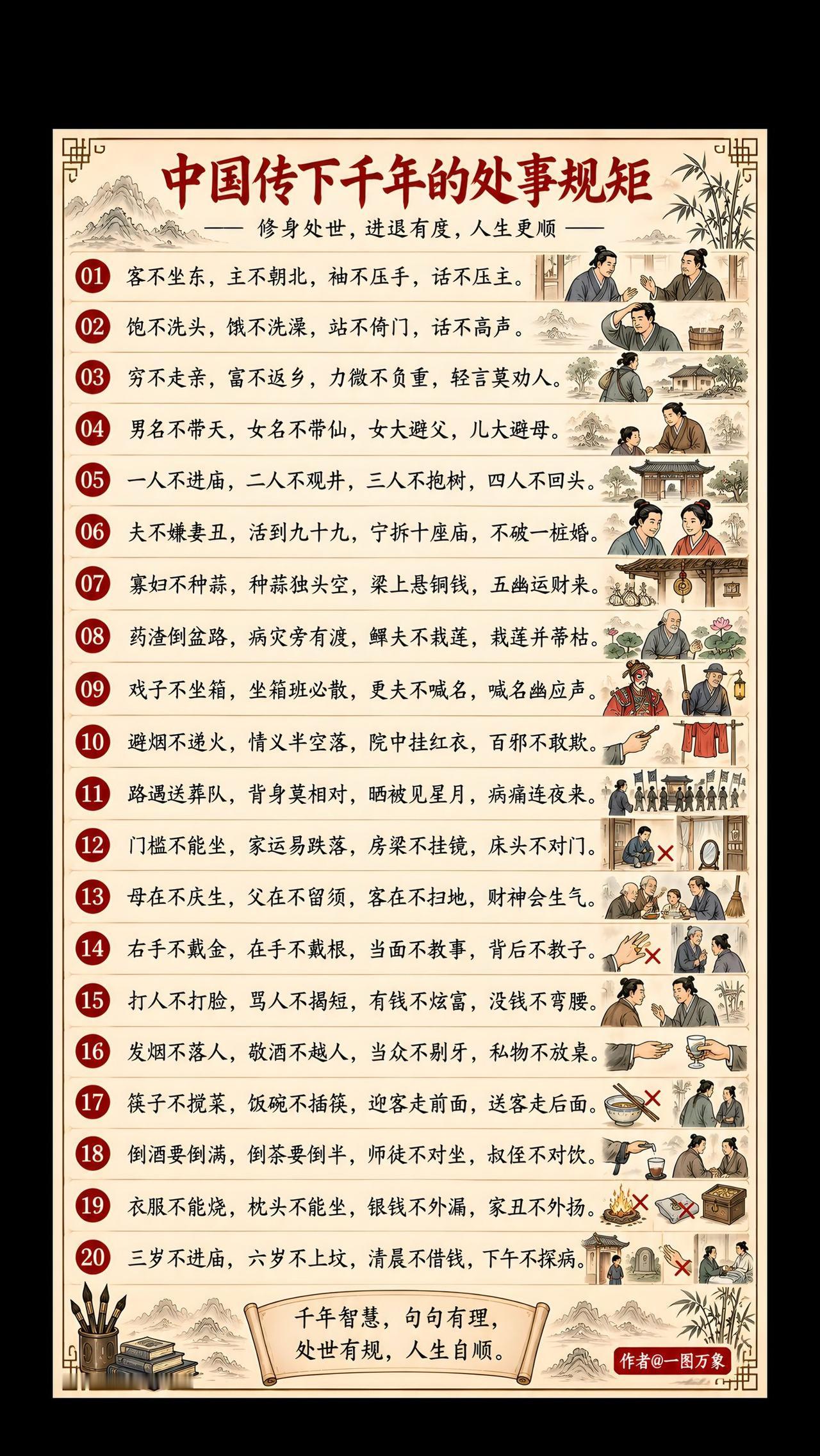 中国传下的千年处世规矩修身处事，进退有度，人生更顺！