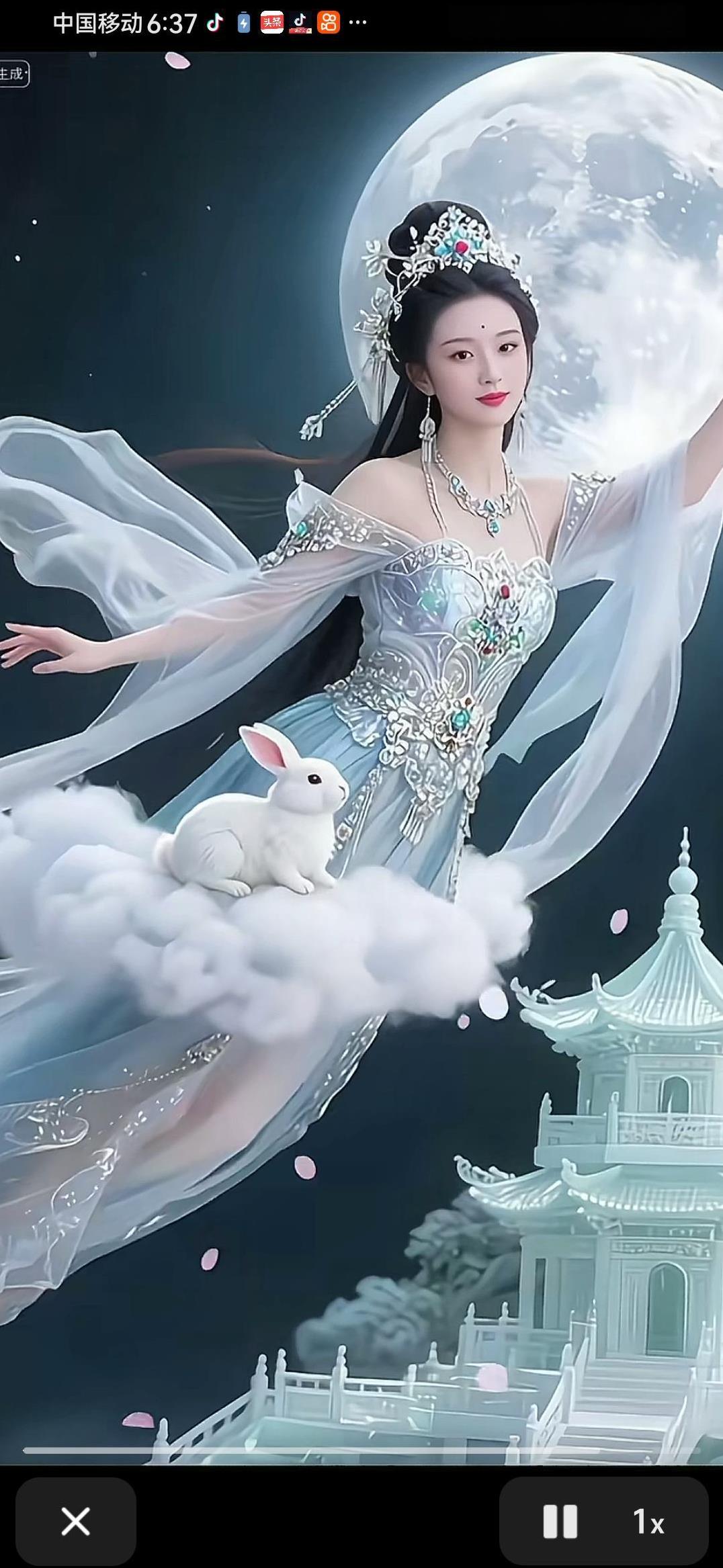 《七律·月中仙》/马进鹏广寒宫里月华流，仙子凌波驾彩绸。兔伴云间添雅趣，衣裁