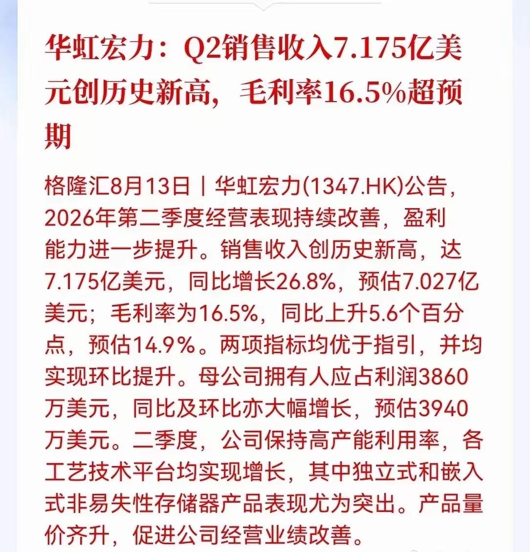 今年上半年，中国整体半导体公司以及芯片公司的利润大幅增长，取决于AI基础建设以存