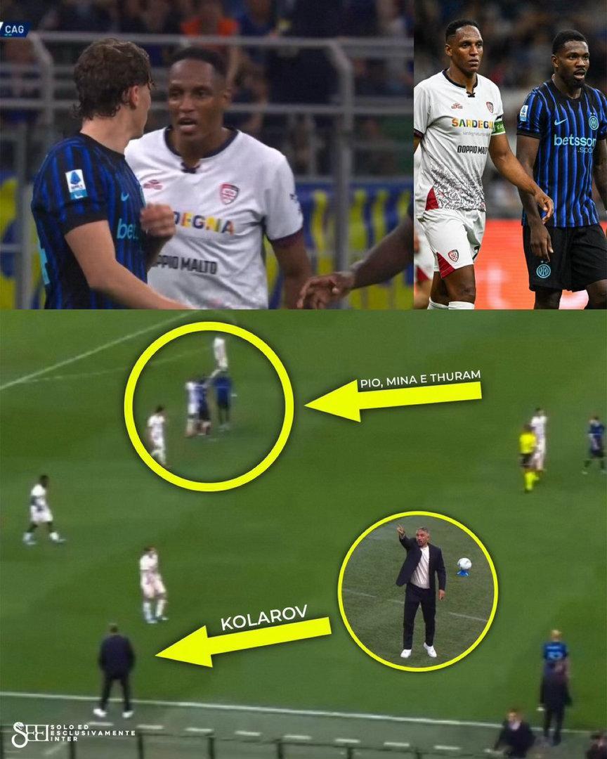 在比赛第65分钟在对国际米兰前锋的又一次犯规后米纳还试图挑衅皮奥·埃斯波西托