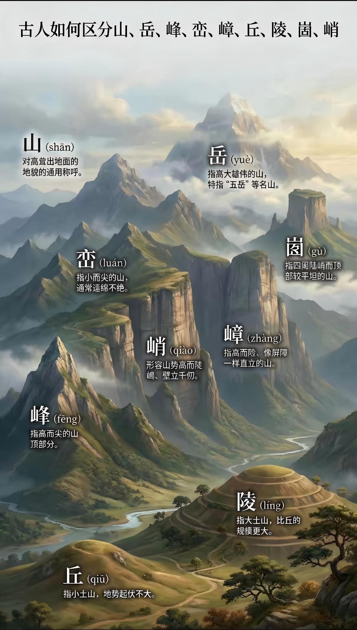 一目了然感受山的形态对比...